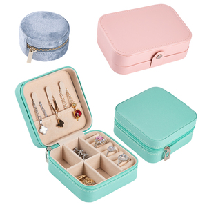 FADELI-caja de almacenamiento de joyas para mujeres y niñas, organizador portátil con cierre de tuerca para las orejas, de cuero PU, cajas pequeñas de joyería de viaje, gran oferta - Product Image 1