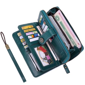 Brocha antirrobo retro para mujer, tres pliegues, <span class=keywords><strong>clip</strong></span> para dinero, tarjetero, Europa, América, RFID - Product Image 1