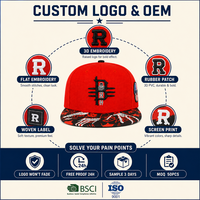 Casquette Snapback Rouge à Visière Plate Six Panneaux Broderie 3D Logo Personnalisé Réglable Streetwear Hip Hop Mode OEM Vente en Gros Faible MOQ