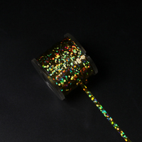 Spulen-Fliegenbinde-Material: Glitzerband, Perlen-Holografisch in Orange, Gold, Silber, Streamer-Teaser für Fliegenbinden