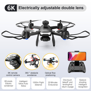 Drone Portatile 6K per Fotografia Aerea con Doppia Fotocamera, Funzioni di Evitamento Ostacoli e Hovering, Aeromobile Giroscopico Sportivo - Product Image 6