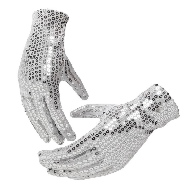 Guantes De Lentejuelas Sin Dedos Para Mujer - Elásticos Y Brillantes Para Fiestas, Halloween Y Cosplay (oro, Plata, Rojo)
