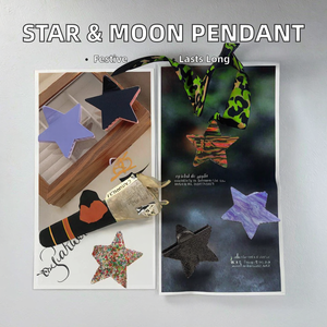 For Hot Selling Acrylic Star and <b>Moon</b> Shaped Pendant 6*6cm for Christmas Tree and Home Decoration - Product Image 2