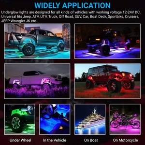 Éclairage LED sous châssis pour voiture, étanche IP68, lumières de roue pour camion, pick-up, UTV, moto, bateau, <span class=keywords><strong>JEEP</strong></span> Wrangler JK - Product Image 6