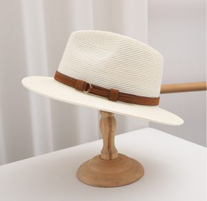 Cl328a bán buôn Panama giấy rơm Mũ da ban nhạc phương Tây <span class=keywords><strong>Texas</strong></span> phong cách chất lượng cao Fedora mũ rơm Sun Proof <span class=keywords><strong>hat</strong></span> - Product Image 1