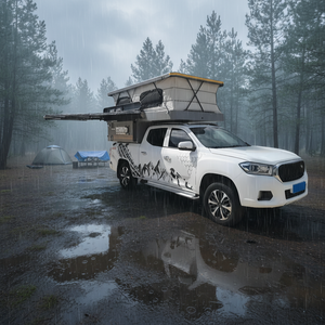 Mini caravane de voyage en aluminium personnalisée avec lit coulissant, design pliable et imperméable pour le <span class=keywords><strong>camping</strong></span> et les voyages en plein air - Product Image 1
