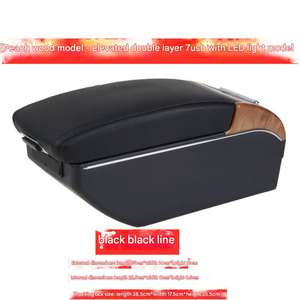 Boîte de rangement de luxe en cuir pour <span class=keywords><strong>console</strong></span> <span class=keywords><strong>centrale</strong></span> de voiture avec accoudoir, porte-gobelet et chargeur USB intégré - Product Image 6
