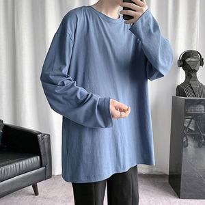 Camiseta Negra Oversize de Manga Larga para Hombre, Ajuste Holgado, Tejida, Casual, con Logo Personalizado, Estilo Urbano - Product Image 3