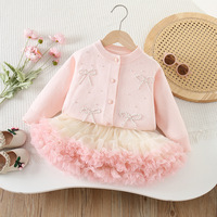 Ensemble pull et jupe tutu pour filles 2026 – Nouveau style automne/hiver, design adorable pour petites filles, ensemble tricoté pull + jupe tutu