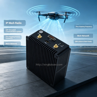 Radio de Malla Aérea SDR Cofdm, Sistema de Comunicación Segura de 80W, Frecuencia Saltante FHSS, Controlador de Vuelo para UAV