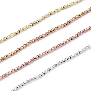 Perles facettées en pierre de calcare noire, perles rondes en vrac pour la fabrication de bijoux, accessoires DIY, vente en gros, origine Yiwu, été 2025 - Product Image 4