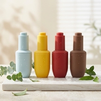 Bouteilles en verre coloré de 30ml avec compte-gouttes cosmétique à épaulement plat, emballage de soins de la peau aux huiles essentielles recyclables pour diffuseur de lotion