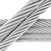 Câble en acier allié galvanisé à chaud en stock pour la construction, certifié ISO9001, tréfilé à froid, laminé à chaud, multi-usages