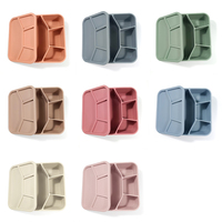 Boîte à bento portable en silicone de haute qualité, compatible micro-ondes, chauffable, durable, pour le stockage des aliments