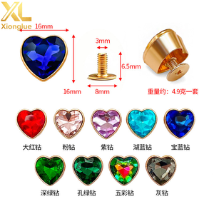 En stock, vis à bain de bainure en alliage d'or et d'argent, rivets, décorations pour vêtements, chaussures, sacs, colliers, cuir, décalcomanies colorées - Product Image 3
