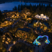 Projet de lumières personnalisées pour zoo avec des expositions de lanternes sur le thème de la faune
