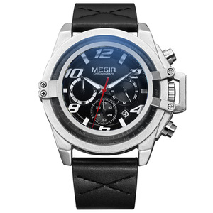 Reloj para hombre, cronógrafo multifuncional, calendario deportivo, resistente al agua, reloj de pulsera de cuarzo, reloj de moda para hombre - Product Image 5