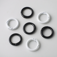 Zhubi 24MM coloré rond en alliage de Zinc porte-clés fermoirs cuisson vernis porte-clés fermoir connecteurs breloques bijoux à bricoler soi-même accessoires