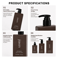 Bouteilles en plastique HDPE carrées à capacité personnalisable, emballages pour lotion, shampooing, bouteilles à pompe pour gel douche, cosmétiques