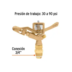 Arroseur agricole en laiton moulé BOX 4 3/4'', TRUPER - Product Image 2