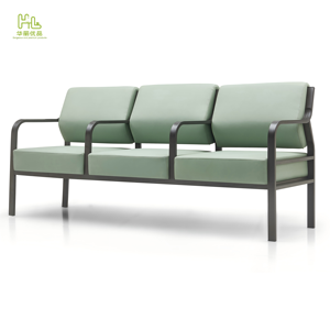 <span class=keywords><strong>Fauteuil</strong></span> d'attente à 3 places avec pieds en métal, revêtement en PU facile à nettoyer, idéal pour les hôpitaux, les cliniques, les salles d'attente - Product Image 3