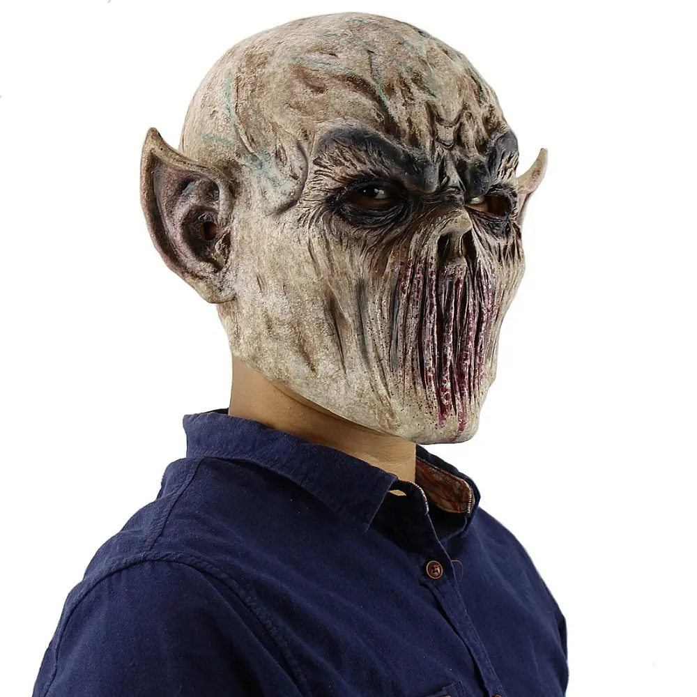 Burn Disfigured Faces Creepy Mask Halloween Gift Face Mask Scary Prop Costume 