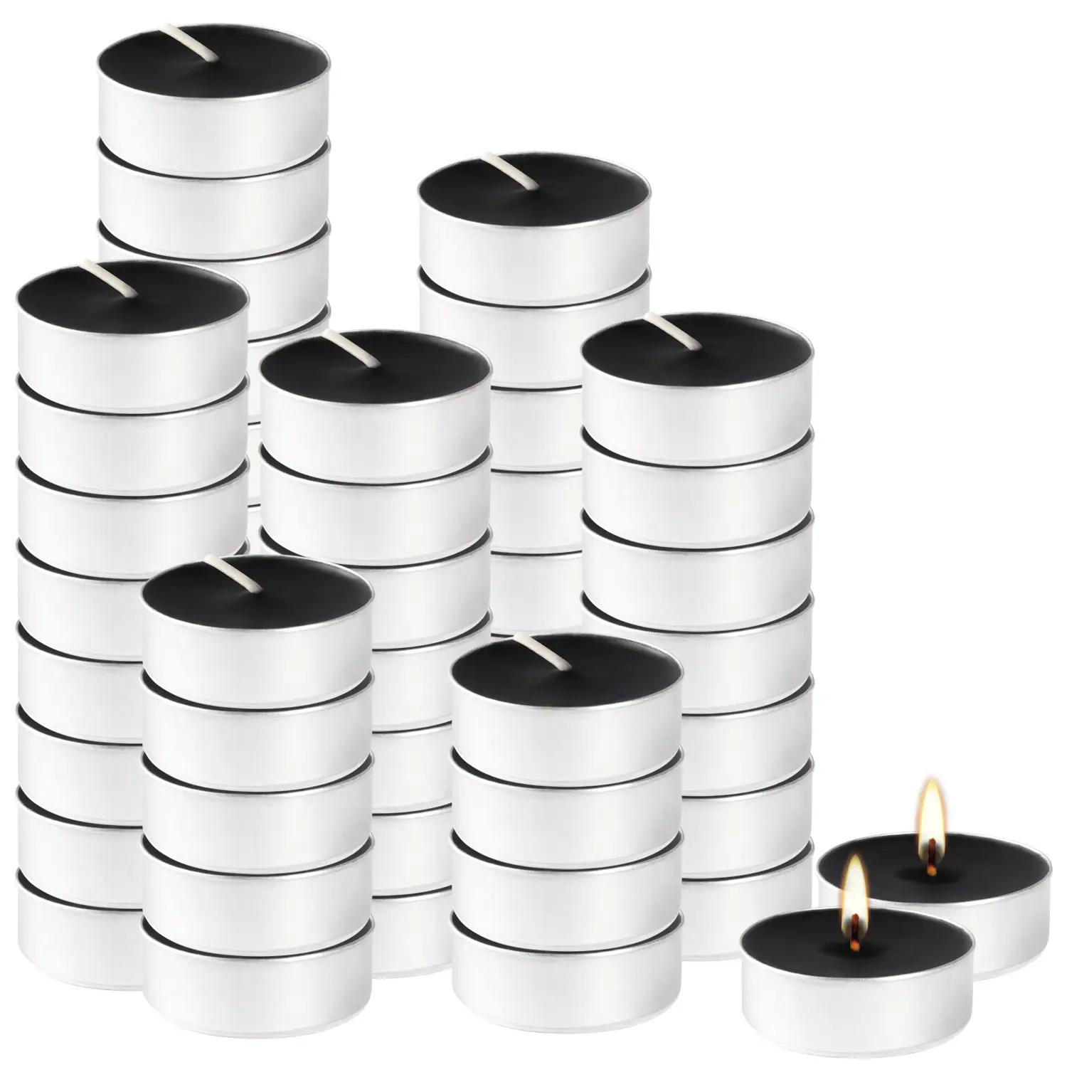 Suministros de velas 12g vela Luz de té 100 paquete personalizado colorido 4 horas vela de luz de té para iluminación de decoración