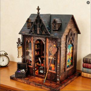 Kit de Casa en Miniatura para Armar - Juego Completo de Casas de Muñecas en Miniatura con Muebles Detallados para Manualidades Creativas y Exhibición - Product Image 1