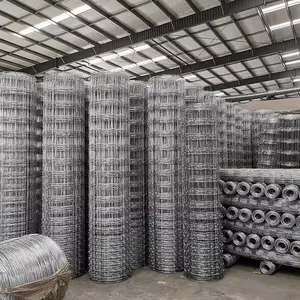 Factory Price Hot Dip Galvanized Woven Field Fence Mesh Wire Cattle Fencing Farm Customized Sustainable Field Fence