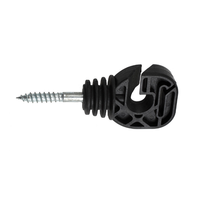 Zelftappende schroef-in ringisolator voor 0,8 inch tape, 0,16 inch draad, elektrische afrasteringspaal isolator voor paarden en vee