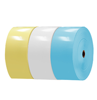 Rouleau géant de papier glassine blanc/jaune/bleu 40gsm/50gsm/60gsm enduit de silicone avec adhésif thermofusible activé par l'eau, simple face