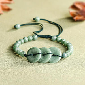Pulsera de Jadeíta Natural en Forma de Donut, Joyería para Mujer, Diseño Original, Regalo con Certificado de Tasación SL144 - Product Image 1