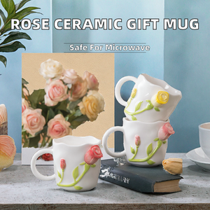 Taza de Café de Cerámica con Diseño Novedoso, Elegante, para Regalo de Negocios, Fiestas, Hogar, <span class=keywords><strong>Día</strong></span> de San Valentín, Regreso <span class=keywords><strong>a</strong></span> Clases, Apta para Microondas y Lavavajillas - Product Image 5