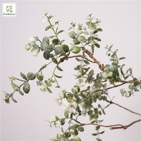 Vente en gros de feuilles d'eucalyptus artificielles de 92 cm en plastique, décoration bohème pour la maison, mariage, Noël, arrangement floral, utilisation en intérieur
