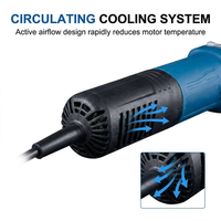Meuleuse d'angle filaire robuste 7 pouces 180 mm 2200 W avec interrupteur à glissière et roulement anti-poussière pour usage industriel continu