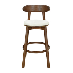 Modern <b>Adjustable</b> Round Cushion <b>Bar</b> <b>Stools</b> with Iron Base for Home <b>Bar</b> & Commercial Use - Product Image 2
