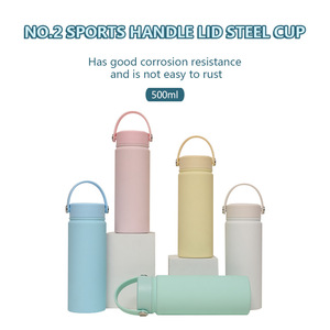 2026 Luxury Modern Stainless Steel Water Bottle Wholesale Custom Logo Vacuum <b>Insulated</b> <b>Flask</b> Matte Finish Portable Handle - Product Image 2