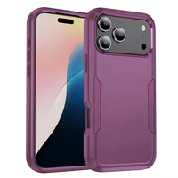 Coque de protection intégrale antichoc double couche rigide et souple avec rebord surélevé anti-casse pour iPhone 16 17 18 Pro Max