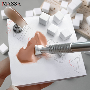 MASSA 100-Piece Pack Mini <strong>Nail</strong> Stamping Sponge Gradient Blending 1cm Sponge Cubes Stainless Steel Sponge Grabber <strong>Nail</strong> <strong>Tool</strong> - Product Image 1