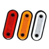 Feux de position latéraux de remorque réflecteur 12V 24V LED feux de dégagement de camion Bus Van Camper feu de Position latéral ambre rouge blanc