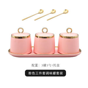 Keramik Gewürz glas Küche Gewürz behälter Salz Zucker glas Haushalts set - Product Image 6