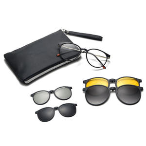 <span class=keywords><strong>Lunettes</strong></span> de soleil polarisées 4-en-1 à monture carrée avec <span class=keywords><strong>clip</strong></span> magnétique ultra-léger TR90 6075, verres <span class=keywords><strong>3D</strong></span> et montures pour myopie - Product Image 5