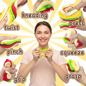 Juguetes Antiestrés Personalizados de Simulación de Comida, Sándwich de TPR, Juguetes Sensoriales para Aliviar el Estrés, Juguetes Blandos 2025 para Niños - Product Image 2
