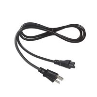 Kabel Daya Tembaga Murni SYONG USA 20AWG Standar 3 Cabang AC untuk Laptop 110-250 Volt IEC320 C5 ke NEMA 5-15P