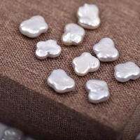 Perles d'eau douce blanches en forme de papillon Zhuji, environ 11*13mm, perles naturelles de forme irrégulière