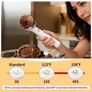 Cuillère chauffante électrique étanche IP67 rechargeable à 2 vitesses pour crème glacée dure/gelato - Product Image 2