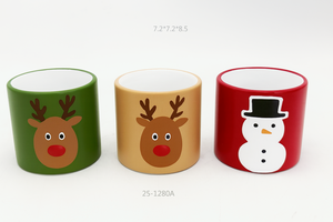 Vente en gros de pots en céramique de Noël personnalisés Couvertures de pots de fleurs pour la décoration intérieure Cadeaux de vacances et plantes succulentes - Product Image 2