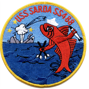 Parche Bordado USS Sarda SS488, Circular, para Coser, de Tela Tejida, para Regalo - Product Image 1