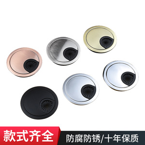 Zinc Alloy Wire Hole Cover 35mm Round <b>Cable</b> <b>Management</b> Cap Desktop Use - Product Image 4