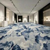 Tapis mural d'hôtel personnalisé en nylon tufté 1200g, résistant aux taches, facile à nettoyer, hauteur de pile 9mm, pour couloirs et salles de conférence, motif abstrait